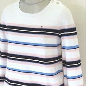 Tommy Hilfiger Women's Boat Neck Striped  Sweater Size S